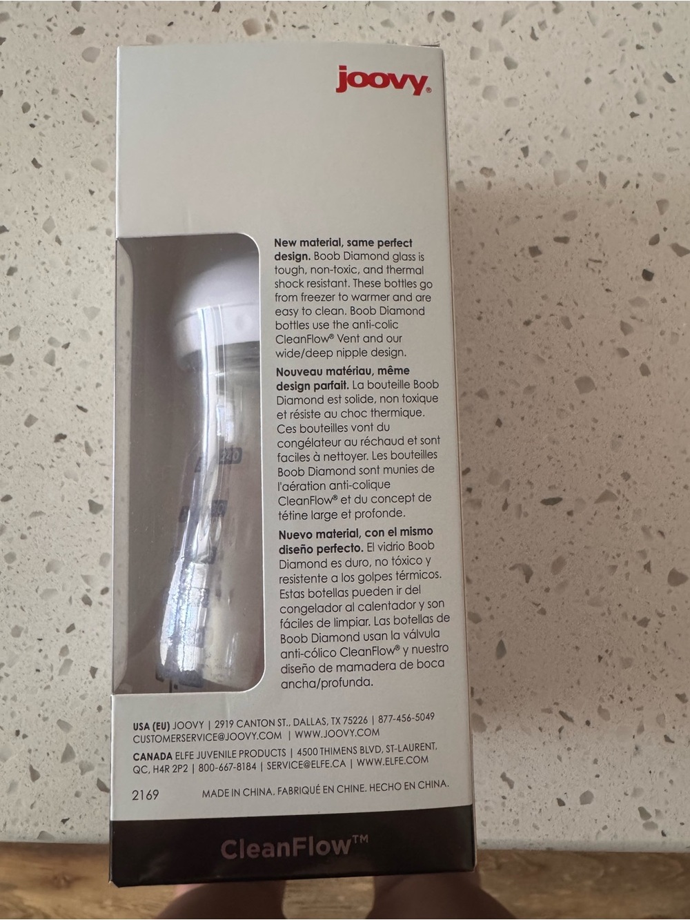 SIX Joovy Boob Diamond GLASS 8oz Baby Bottles - Picture 3 of 4